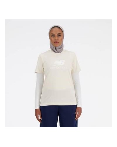 CAMISETA MANGA CORTA SPORT ESSENTIALS JERSEY LOGO T-SHIRT LINEN BLANCO