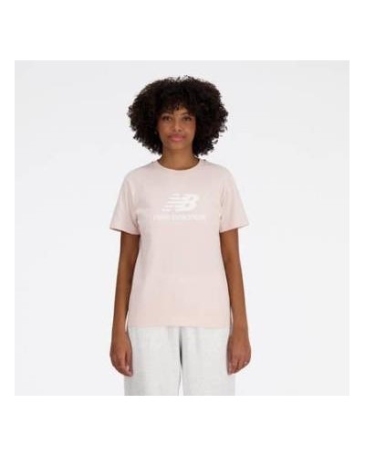 CAMISETA MANGA CORTA SPORT ESSENTIALS JERSEY LOGO T-SHIRT ROSA CLARO