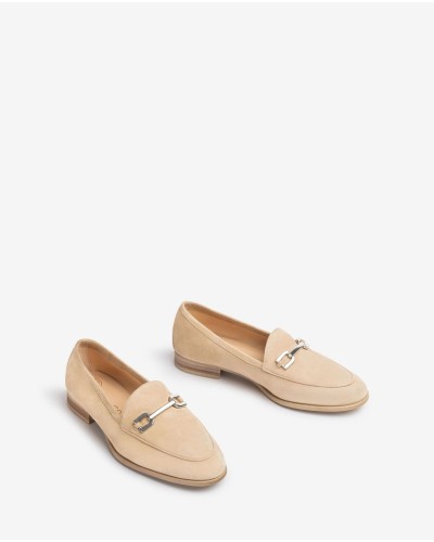 MOCASIN DE ANTE DALCY-22-KS SKIN PARTE EXTERIOR E INTERIOR PIEL PUNTERA REDONDA SUELA SINTÉTICA ANTIDESLIZANTE