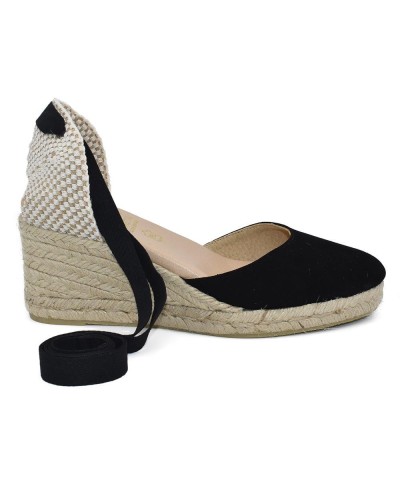 SANDALIA ESPARTO MODELO VALENCIANA CUERDAS NOBUCK NEGRO