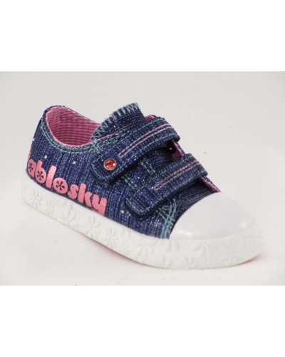 ADEPORTIVADO CANVAS VELCROS MARINO GRITTER