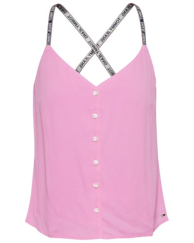 TOP TJW CAMI TOP BUTTON THRU PINK DAISY