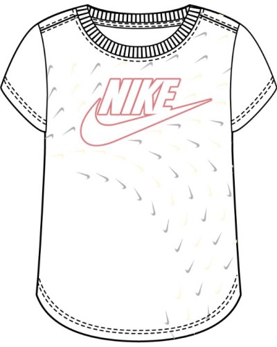 CAMISETA MANGA CORTA Nike Futura Swoosh Glide 100% algodón BLANCA