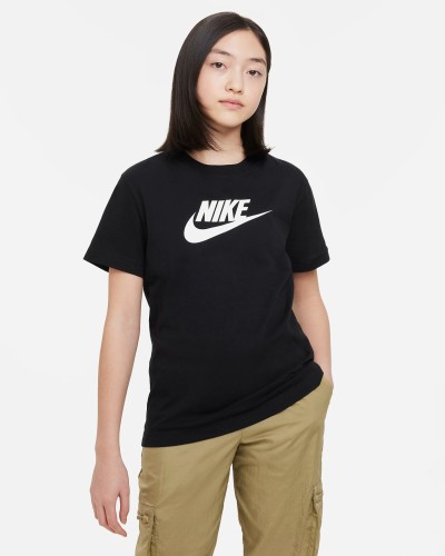 CAMISETA MANGA CORTA NIKE SPORTSWEAR BIG KIDS NEGRO / BLANCO