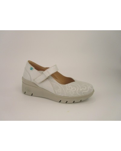 ZAPATO CUÑA MEDIA PLANTILLA EXTRAIBLE PIEL FANTASIA HIELO